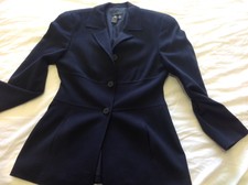 Vintage Episode 100% Wool Ladies Suit Jacket/blazer Dark Navy
