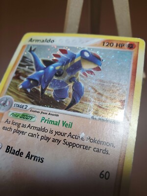 HP/DMG Armaldo 1/100 Holo EX Sandstorm SWIRL Vintage Pokemon HP/DMG Armaldo 1/100 Holo EX Sandstorm SWIRL Vintage Pokemon