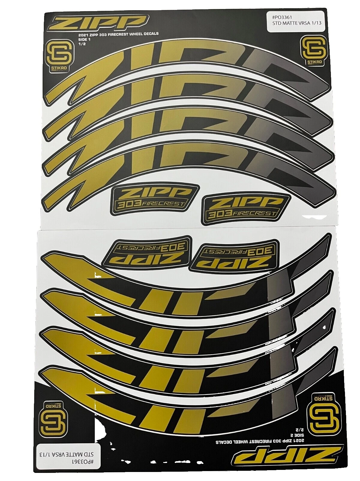 Calcomanías y autoadhesivos Zipp Negro para Bicicleta