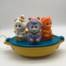 Mattel toy boat with shaped animals 1984