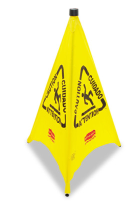 Rubbermaid 9S00 FG9S0000YEL 20'' Pop-Up Safety Cone Wet Floor Symbol Caution! NEW
