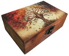 RK Collections Spiritual Tree of Life Wooden Jewelry Box for Keepsake  Trink...