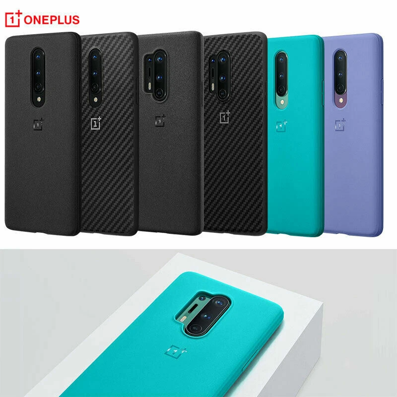 New Original Official OnePlus 8 Pro 8 Sandstone Bumper Cyan Karbon Case Cover  - Image 3 of 4