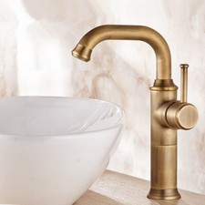 Antique Brass Kitchen Bathroom Swivel Faucet Sink Basin Mixer Water Tap szh002