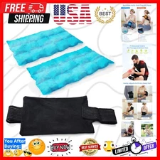 2 Pack Microwaveable Ice Packs for Injuries - Soft Wraps for Joint Pain Relief