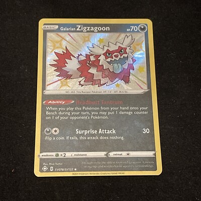shiny zigzagoon pokemon card - Vault Placeholder Image Provided Galarian Zigzagoon SV078/SV122 Shiny Holo