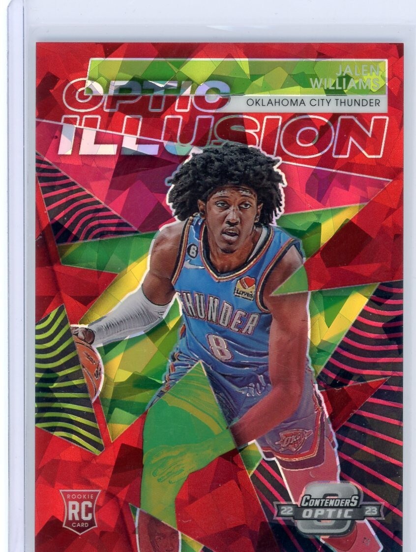 2022-23 Contenders Optic JALEN WILLIAMS Optic Illusion Rookie Red Cracked Ice #1
