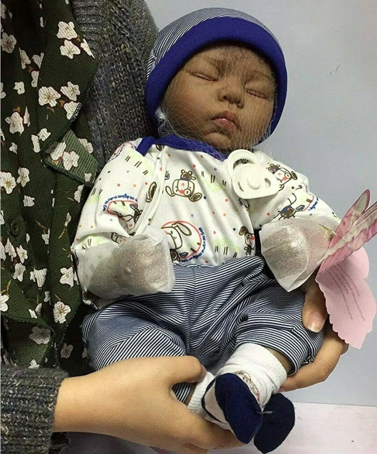 Zero Pam Realistic Reborn Baby Dolls Boys 20 Inch Real Life Baby Dolls That Look Real Lifelike Reborn Baby Doll Full Body Silicone Vinyl with Hair