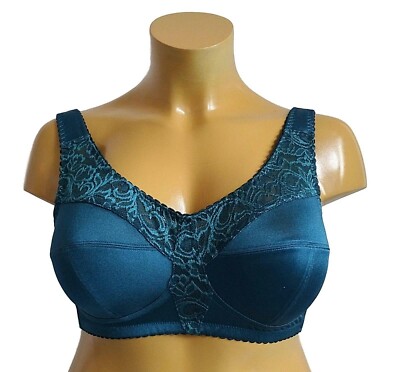 NEU  Damen BH Büstenhalter ohne Bügel mit Stützfunktion grün Gr.85 (42) Cup D