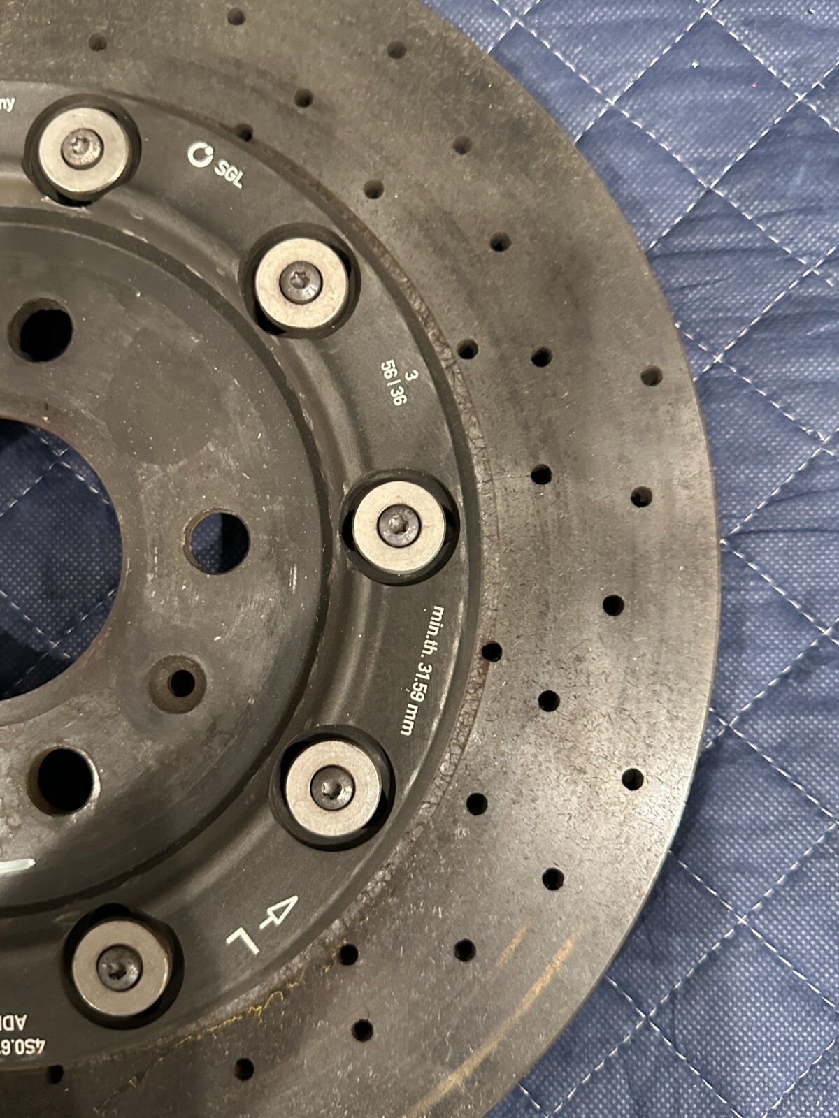 2021 AUDI R8 LEFT DRIVER CARBON CERAMIC BRAKE ROTOR OEM 4S0 615 602 A ~READ!!~