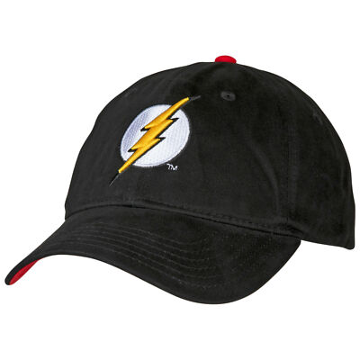 【TLLDAWN】 FLASH BALL CAP BLACK The Flash Classic Symbol Curved Brim Adjustable Dad Hat