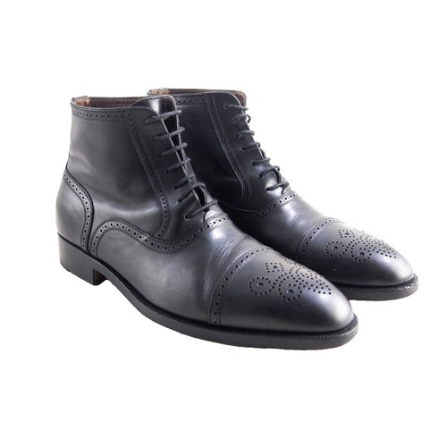 Fratelli Rossetti Mens Black Leather Chukka Ankle Boots Lace  display picture 1