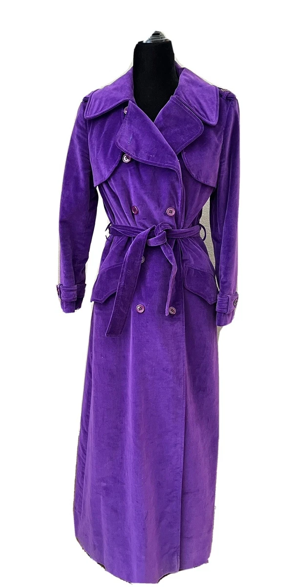 Calvin Klein 1960 s velvet trench coat