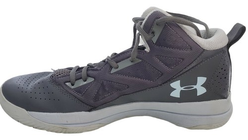 Under Armour Jet Mid Womens Gray 1269301-040 Lace Up Basketball Shoes Size 9.5 - 第 7/10 張圖片