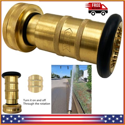Fire Hose Nozzle Brass Fire Equipment Spray Jet Fog (1'' NH/NST) Heavy Duty