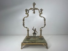 Vintage Victorian Pocket Watch Stand with Onyx Base