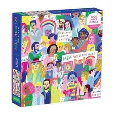 Mudpuppy- ALL ARE WELCOME HERE- 1000 Pc. LGBTQ Jigsaw Puzzle 27"x20" Diversity