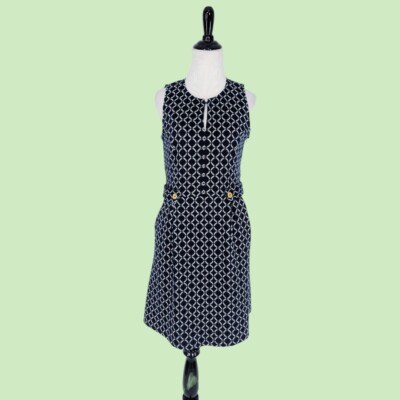 Anthropologie Tabitha Lorel Sleeveless Dress 4 Navy