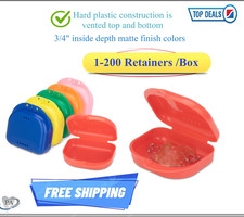 Dental Denture Box Retainer Case Carrier 3-1/8" W x 3" L x 1" H Ortho Invisalign