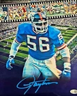 Lawrence Taylor Autographed New York Giants Art 11x14 METALLIC JSA COA