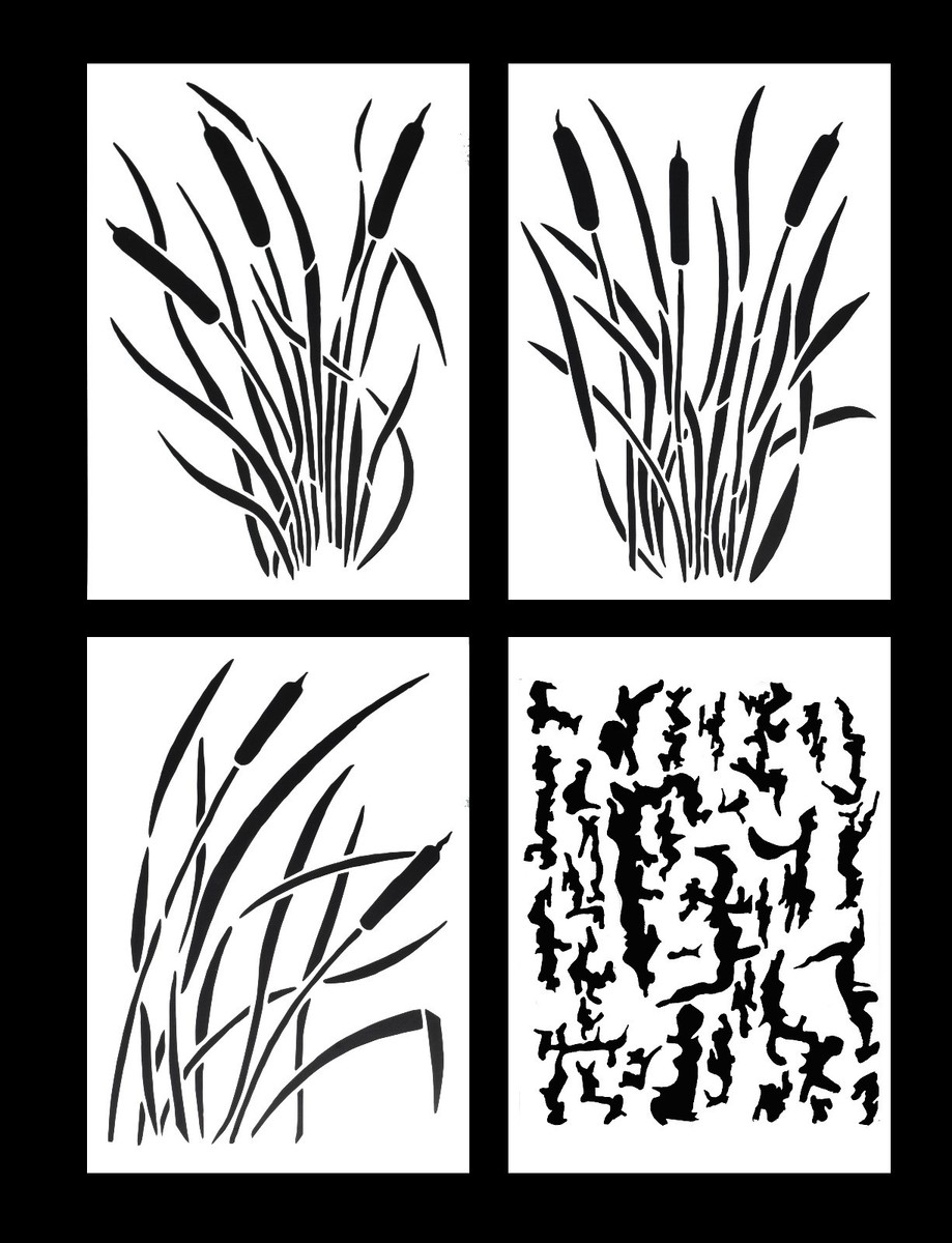 Cattail Wetland Camo Stencils DIY Gun Duck Blind Jon Boat Truck Spray Painting | eBay rwraps-swamp-flecktarn-green-camouflage-vinyl-wrap-camo-print-car-wrap-film