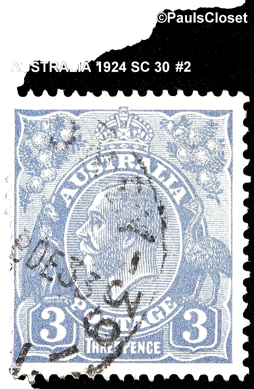 Handstamped Pre-Decimal Australian Stamp Individuals
