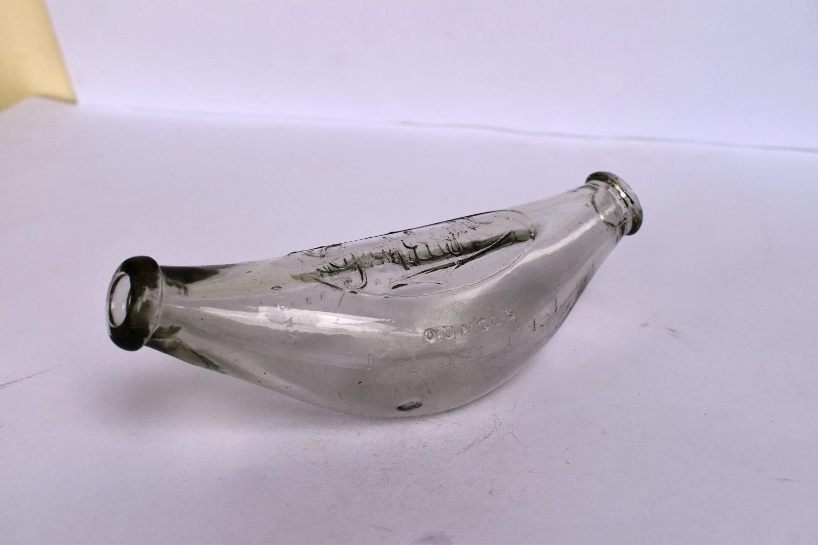 Vintage Griptight Milk Bottle Baby Nutrition Double Finish Banana Glass