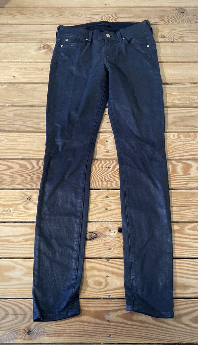 7 for all mankind Women's skinny jeans size 25 Black Gloss