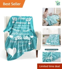 Beautiful Teal Inspirational Throw Blanket - Bible Verse Comfort for All Seasons