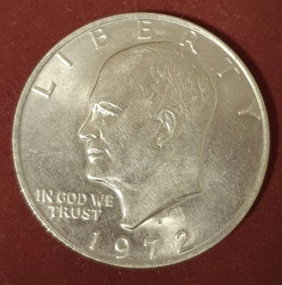 1972 D Eisenhower Dollar USA Apollo 11 Mondlandung one Dollar Kupfer/ Nickel