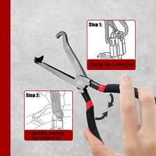 8Inch Electrical Disconnect Pliers Fuel Line Clip Spark Plug Removal Repair Tool