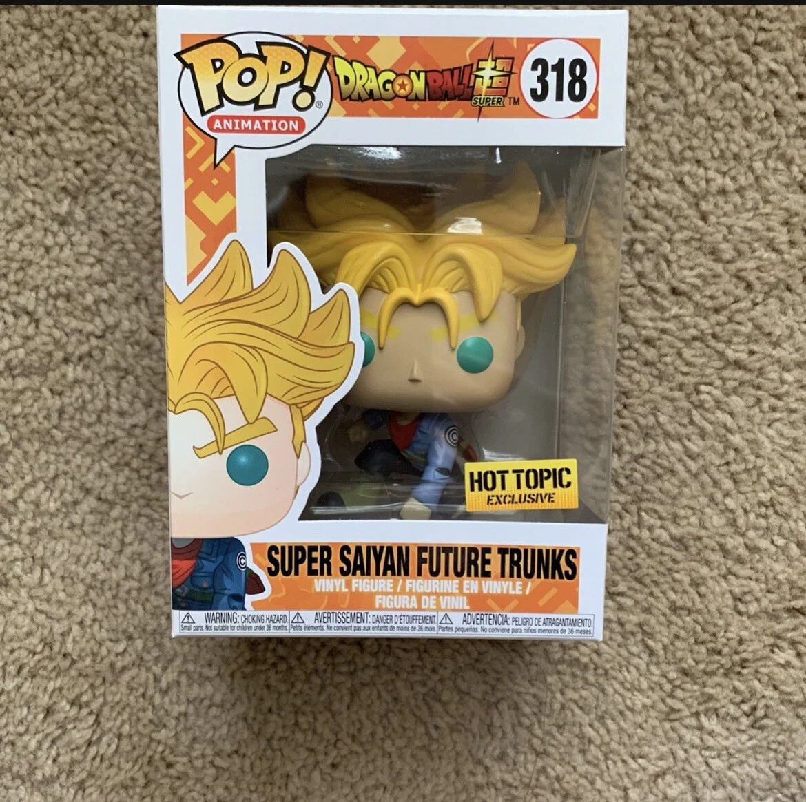 Funko Pop Super Saiyan Future Trunks Hot Topic Exclusive Dragon Ball Z Goku