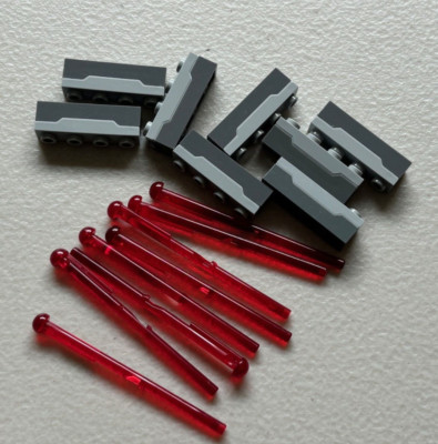 LEGO LOT of 8 Star Wars Projectile Launcher Spring Shooter and Red Shooter Darts