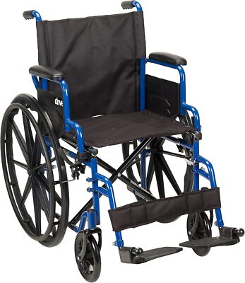 Blue Streak Wheelchair with Flip Back Desk Arms, Swing Away Footrests,Foldingdes
