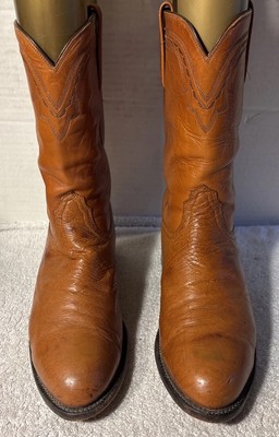 Lucchese 2000 Smooth Ostrich Men Boots Size 8.5 EE Wide  display picture 1
