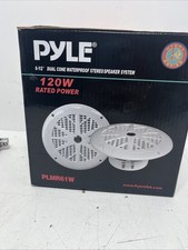 Pyle r Plmr61w Hydra Series Dual-Cone Waterproof Stereo Speakers 6.5" 