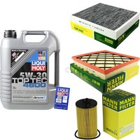 Mann Inspektionspaket 5L Liqui Moly Top Tec 4600 5W-30 FüR Opel Astra J 1.4 1.8