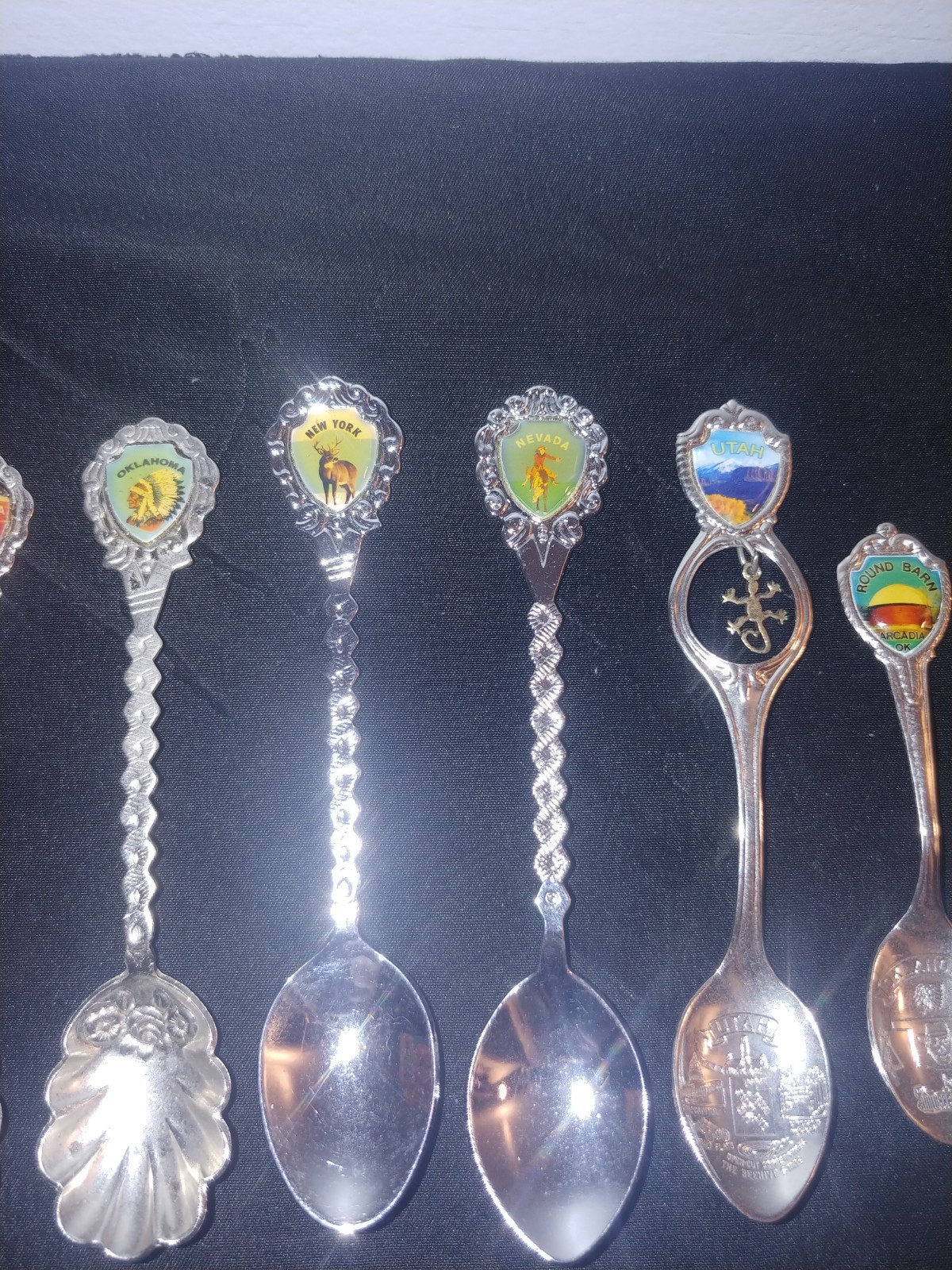 Lot of 9 Souvenir Collector Spoons States 