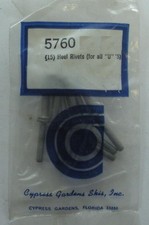 Cypress Gardens Water Skis 5760 Heel Rivets for Aluminum U 15CT
