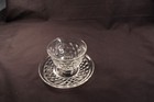 fostorie American glass two cups and saucers — photo 1