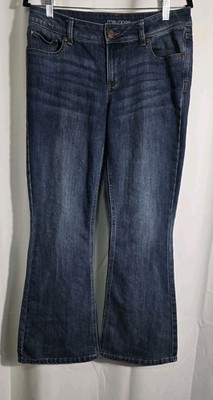 Maurices Jeans Women's Sz 8 Short High Rise Flare Dark Wash Normcore Cute Trendy