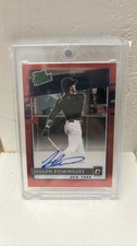 2020 Donruss Optic Jasson Dominguez Rated Prospect Red Mojo Auto /49