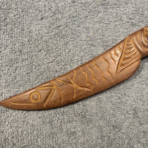 Ornament Hand Carved Wooden Cuba Dagger - Rene 1999 - Picture 3 of 7