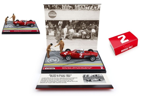 Ferrari 156 F1 Winner Gp Italien 1961 Phil Hill Pit Stop 1:43 Modell Brumm-image