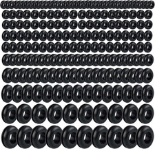 200Pcs Rubber Grommet Assortment Kit, 8 Sizes Rubber Grommets for Wiring Automot