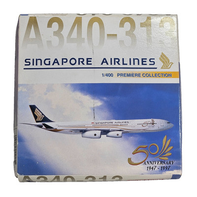 Dragon Wings Airbus A340-313 Maßstab 1:400 in gutem Zustand mit Box Singapor Air