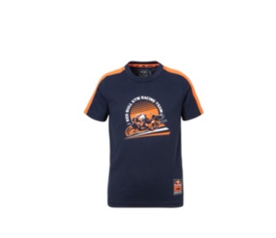KTM Red Bull Kids Grid Short Sleeve T-shirt Blue/Orange 3RB25003910
