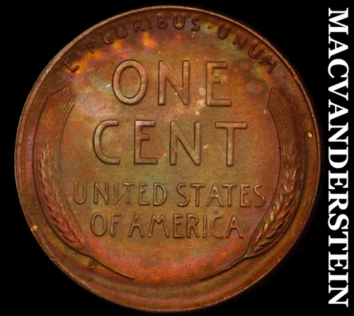 1948-D Lincoln Wheat Cent- Color- Choice Gem Brilliant Uncirculated #J4486