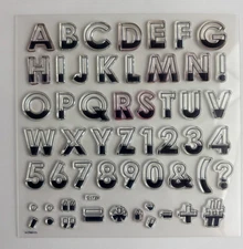 CTMH Close To My Heart My Acrylix Stamp Set D1729 Colorblock Alphabet Uppercase