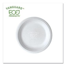 Eco Products EP-P016NFA Vanguard Renewable And Compostable Sugarcane Plates, 6",